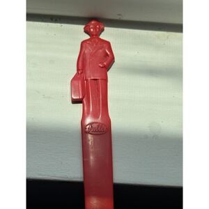 Vintage Fuller Brush Man Red Plastic Letter Opener Advertising Collectible Desk